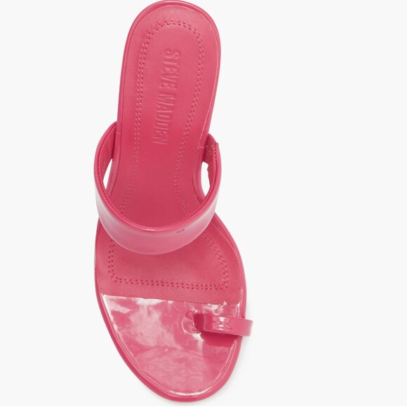 NEW  Steve Madden Renie Flared Heel Sandal (Women) 8M, FUCHSIA - Picture 5 of 5